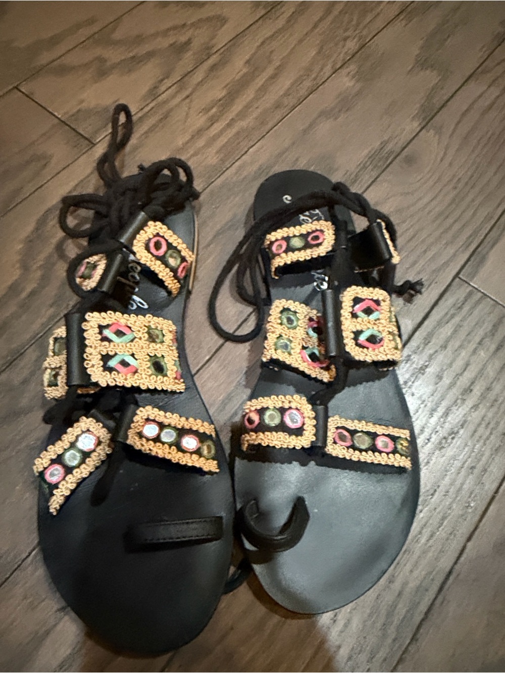 FREE PEOPLE NWT 9 Mantra Mirror Sandals / Natural - Picture 2 of 4